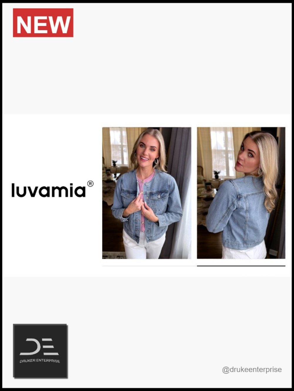 Collarless Button Down Long Sleeve Casual Western Denim Jacket Country Concert - Picture 7 of 7